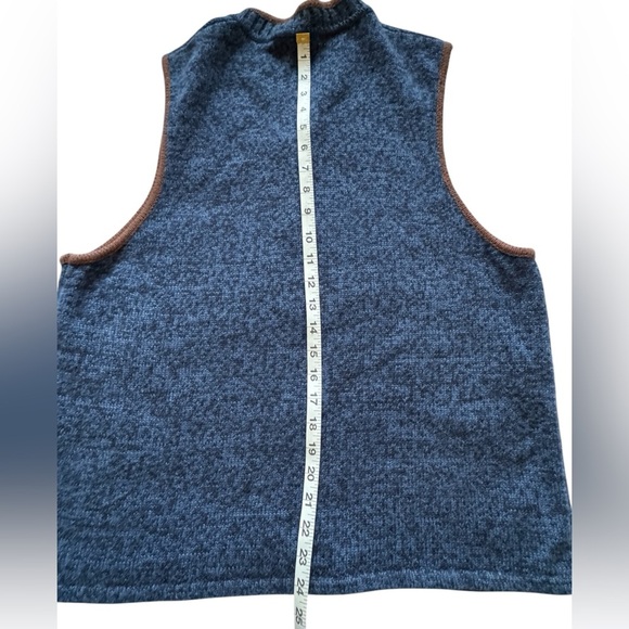 Vintage Tiara International Rooster Sunflower Blue Sleeveless Vest Size Large - Picture 11 of 13